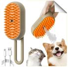 Escova Vaporizadora Tira Pelos para Cães Gatos USB Massageadora Pet Cerdas Macias Escova Vaporizadora Tira Pelos para Cães Gatos USB Massageadora Pet Cerdas Macias