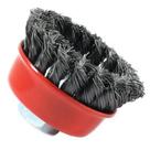 Escova Wire Cup Forney 72757 Knotted 2,75 cm com mandril de 5/8"-11