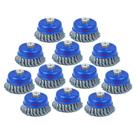 Escova Wire Cup SALI de 4 polegadas Twisted Knotted, pacote com 12