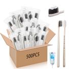 Escovas de dentes descartáveis Uiifan 500 Sets com pasta de dente Escovas de dentes descartáveis Uiifan 500 Sets com pasta de dente