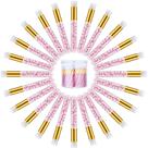 Escovas de xampu para cílios Nuogo, 80 unidades com recipiente de cristal rosa