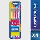 Escovas Dentais Oral-b Indicator Color Collection Com 4 Unidades