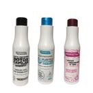 Escovas progressivas kit com 3 produtos vinho - botox - plástica