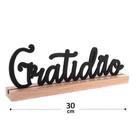 Escrita de Madeira 30cm Base de Madeira Gratidao