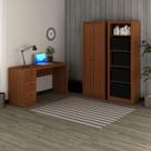 Escritório com Mesa para Computador e 2 Estantes Amendoa - FdECOR Escritório com Mesa para Computador e 2 Estantes Amendoa - FdECOR