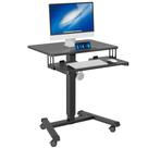 Escritorio de pie móvil BONTEC con bandeja para teclado, ajustable de 72 cm a 112 cm