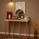 Escrivaninha Aparador Cantinho do Café Barzinho Estilo Industrial Moderna Mali 76cm Pequena Para Quarto Compacta Design Elegante