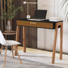 Escrivaninha, Aparador e Penteadeira Manaus Pés Madeira Cor Preto / Nature - JM Casa dos móveis