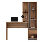 Escrivaninha Armário Nichos Mesa Estudo Multifuncional Gavetas Prateleiras Home Office Branco MDF