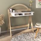 Escrivaninha Artely Ceci Cor Naturale Com Branco Escrivaninha Artely Ceci Cor Naturale Com Branco