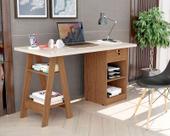Escrivaninha Bali Off White/Canela - VRK COMERCIO ON-LINE