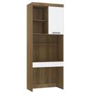 Escrivaninha Bancada Estudo Modulada 90cm Delphi Avelã/Branco L01 - Mpozenato