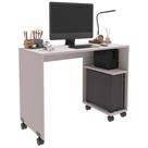 Escrivaninha Beauty Mesa Computador Notebook Nicho Para Gabinete E Rodízios