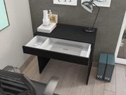 Escrivaninha Charlotte Mesa para Computador 1 Gaveta Preto Fosco