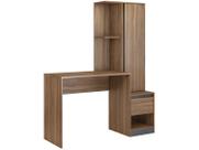 Escrivaninha com Armário 1 Gaveta 3 Prateleiras