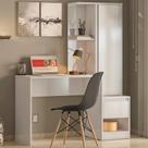 Escrivaninha com Armario 1 Porta 1 Gaveta 1 Nicho Office Morada