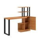 Escrivaninha com Armário Anah 1 PT Freijó e Preta