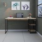 Escrivaninha com Estante Baixa Estilo Industrial 150cm com 02 Prateleiras Dynamica