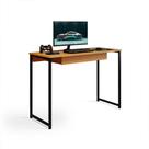 Escrivaninha Com Gaveta Megane 110 X 45 Klm Store Preto/canela
