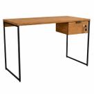 Escrivaninha Com Gaveta Quarto Adolescente 118cm Kappesberg Freijo/Preto Fosco