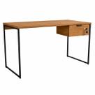 Escrivaninha Com Gaveta Quarto Adolescente 136cm Kappesberg Freijo/Preto Fosco