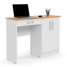 Escrivaninha Com Organizador 2 Portas 120cm Space Patrimar Branco/Cinamomo