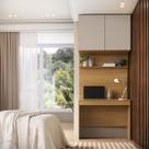 Escrivaninha com Painel e Aéreo MDF Altezza Belmax Cor:Branco