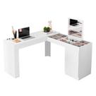 Escrivaninha de Canto com Penteadeira Star Branco Fosco