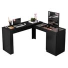 Escrivaninha de Canto com Penteadeira Star Preto Fosco