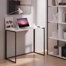 Escrivaninha de Estilo Industrial 90x50 MDF Amadeirado Conforto e Durabilidade no Seu Trabalho Escrivaninha de Estilo Industrial 90x50 MDF Amadeirado Conforto e Durabilidade no Seu Trabalho