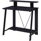 Escrivaninha de madeira Acme Nypho de 2 prateleiras com moldura de metal em preto Escrivaninha de madeira Acme Nypho de 2 prateleiras com moldura de metal em preto