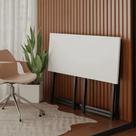 Escrivaninha Dobrável Industrial Branca 82x46cm Apoio Estudo Trabalho Notebook Escrivaninha Dobrável Industrial Branca 82x46cm Apoio Estudo Trabalho Notebook