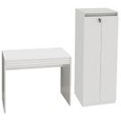 Escrivaninha e Armario Para Escritorio ME4173 ME4151 Branco Tecno Mobili