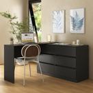 Escrivaninha em L 120cm com 6 Gavetas Flex Multimóveis MP6030