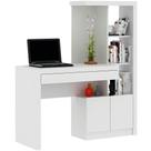 Escrivaninha Estante Para Escritório 2 Portas 1 Gaveta Branco Escrivaninha Estante Para Escritório 2 Portas 1 Gaveta Branco