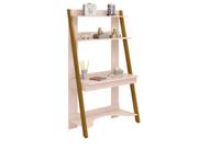 Escrivaninha/ Estante Simba Infantil com Pés em Madeira Rosa Fosco - Reller Escrivaninha/ Estante Simba Infantil com Pés em Madeira Rosa Fosco - Reller