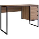 Escrivaninha Estilo Industrial 3 Gavetas Mel PP Milani Store