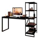Escrivaninha Estudo Home Office Industrial Para Escritório Mesa Trabalho Com Prateleiras