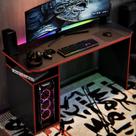 Escrivaninha Gamer com Nichos e Espaço para Cpu Mdf 115cm Athenas