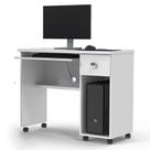 Escrivaninha Home Office 1 Gaveta Vicenza Branco Brilhante - Lukaliam Móveis