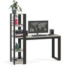 Escrivaninha Home Paris 121cm com Estante 4 Prateleiras Mesa para Computador Home Office Moderna Estilo Industrial para Escritório e Quarto