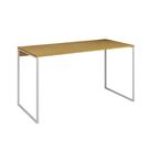 Escrivaninha Industrial Base Ferro Branco Tampo Mdp Canela 120x60 Escrivaninha Industrial Base Ferro Branco Tampo Mdp Canela 120x60