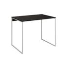 Escrivaninha Industrial Base Ferro Branco Tampo Mdp Preto 90x50