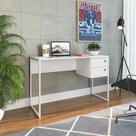 Escrivaninha Industrial com 2 Gavetas - Branco Escrivaninha Industrial com 2 Gavetas - Branco