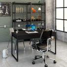 Escrivaninha Industrial Kuadra com 2 Gavetas 135 cm - Preto Escrivaninha Industrial Kuadra com 2 Gavetas 135 cm - Preto