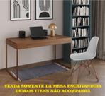Escrivaninha Industrial Malta 137x53 Ferro Cobre Tampo Amêndoa