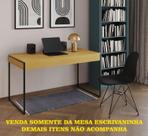 Escrivaninha Industrial Malta 137x53 Ferro Preto Tampo Canela
