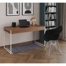 Escrivaninha Industrial Office Estudo Malta Amêndoa 137x53cm com 1 Poltrona Preta Eames Eiffel Base Escrivaninha Industrial Office Estudo Malta Amêndoa 137x53cm com 1 Poltrona Preta Eames Eiffel Base