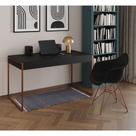 Escrivaninha Industrial Office Estudo Malta Preta 137x53cm com 1 Poltrona Preta Eames Eiffel Base Co Escrivaninha Industrial Office Estudo Malta Preta 137x53cm com 1 Poltrona Preta Eames Eiffel Base Co