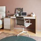 Escrivaninha Infantil 3 Gavetas em MDP Lamina Mel/Branco